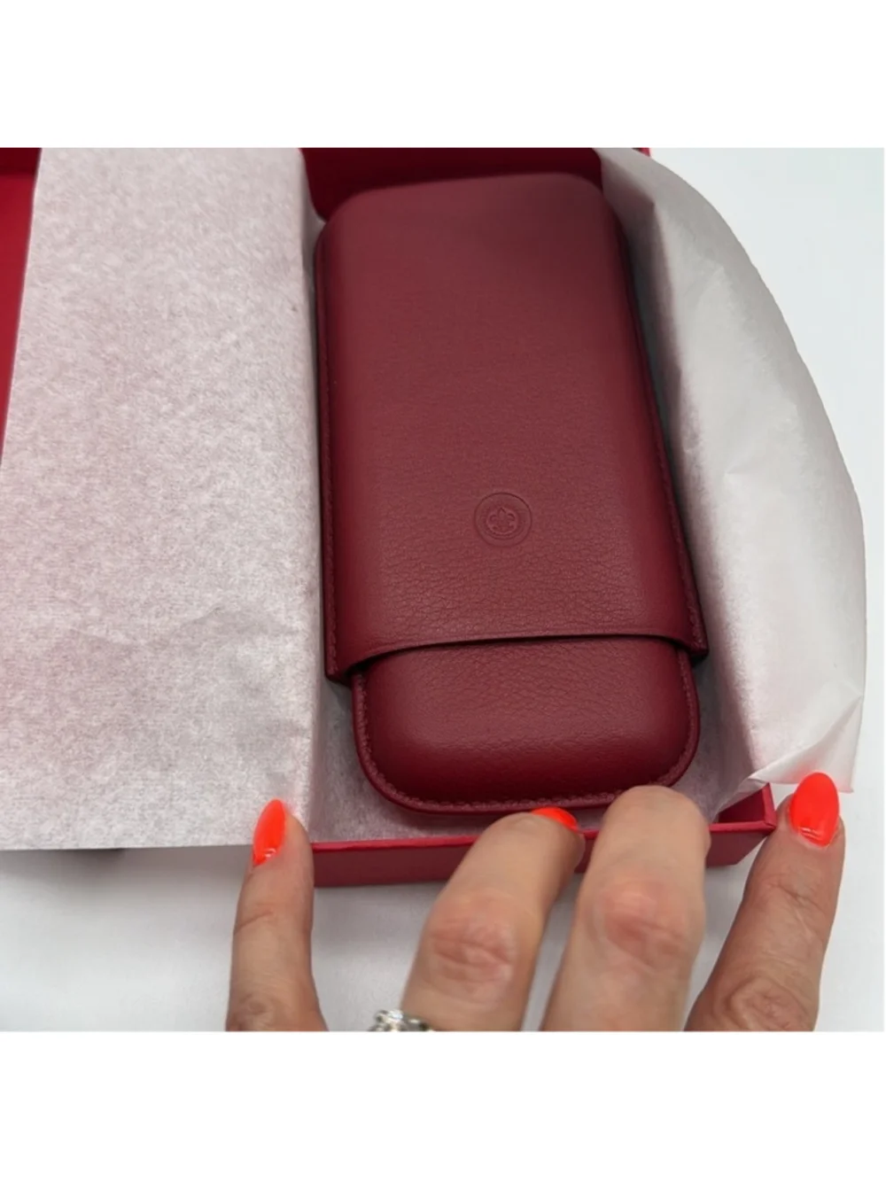 Remy Cointreau Louis XIII Red Leather Cigar Holder Case in Box Collector